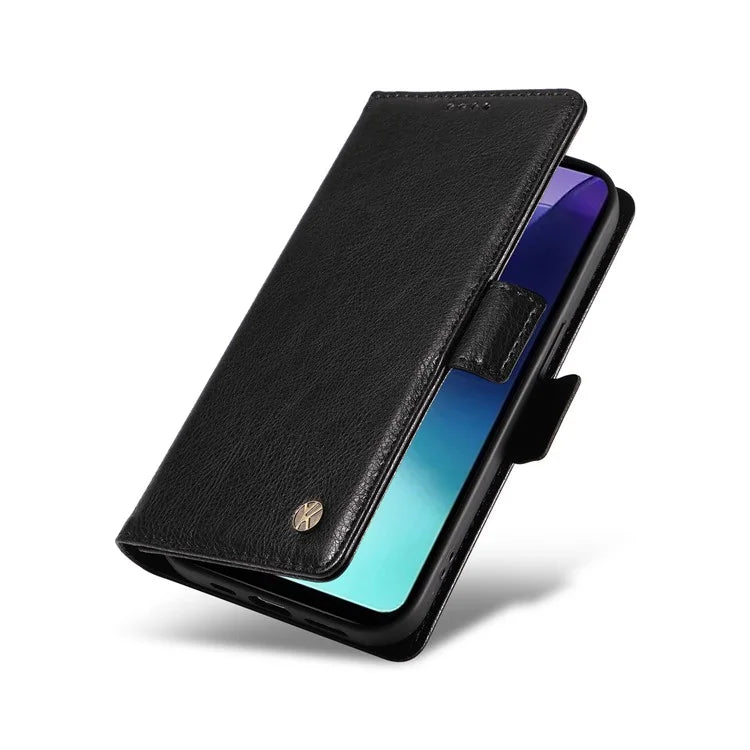 YIKATU YK-007 For Xiaomi Redmi 14C 4G Case Side Buckle PU Leather Phone Cover Litchi Texture
