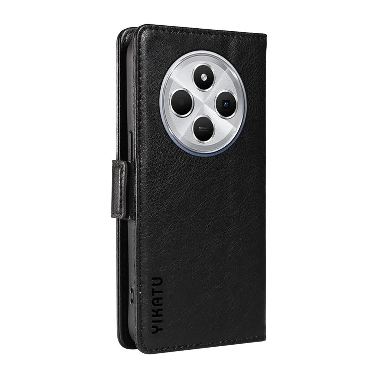 YIKATU YK-007 For Xiaomi Redmi 14C 4G Case Side Buckle PU Leather Phone Cover Litchi Texture