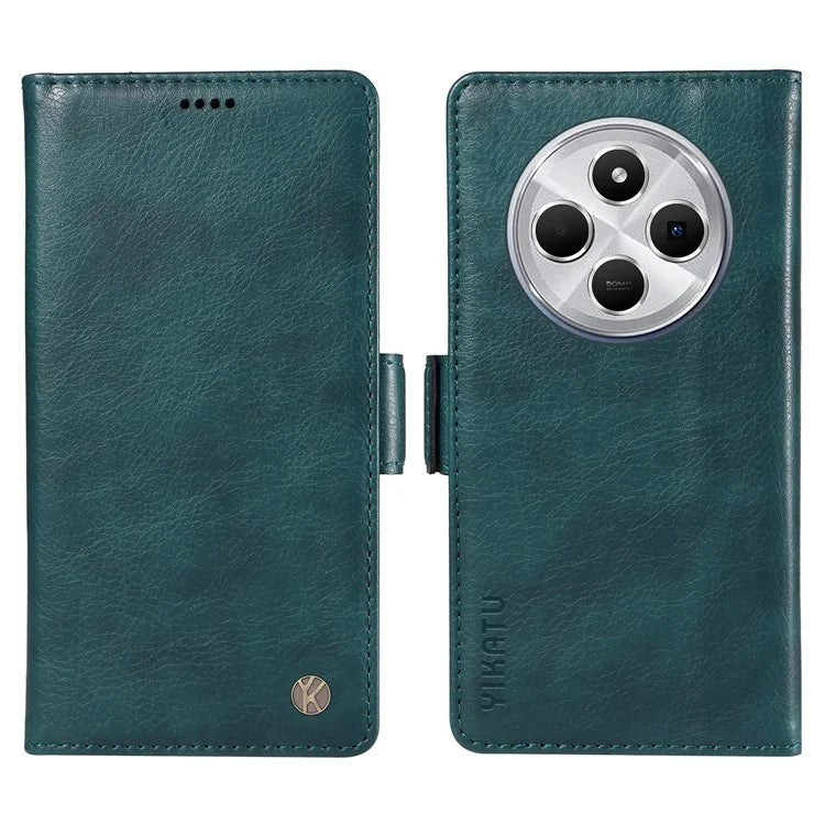 YIKATU YK-007 For Xiaomi Redmi 14C 4G Case Side Buckle PU Leather Phone Cover Litchi Texture