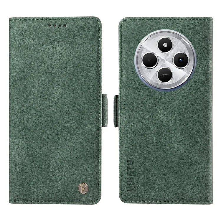 YIKATU YK-005 For Xiaomi Redmi 14C 4G Case PU Leather Wallet Phone Cover Skin Touch Feeling