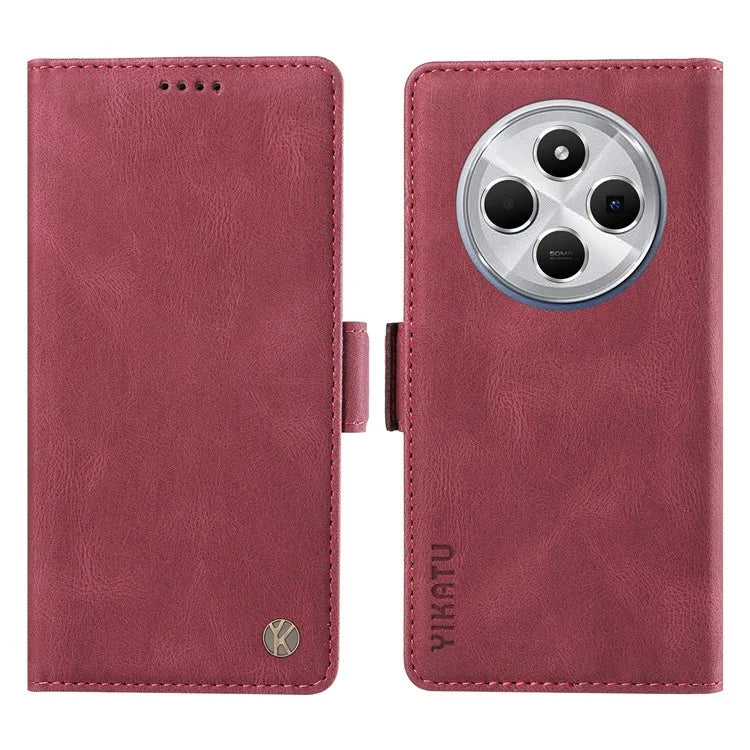 YIKATU YK-005 For Xiaomi Redmi 14C 4G Case PU Leather Wallet Phone Cover Skin Touch Feeling