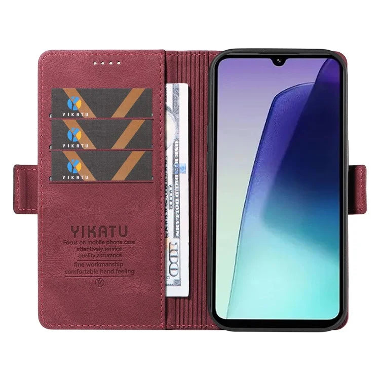 YIKATU YK-005 For Xiaomi Redmi 14C 4G Case PU Leather Wallet Phone Cover Skin Touch Feeling