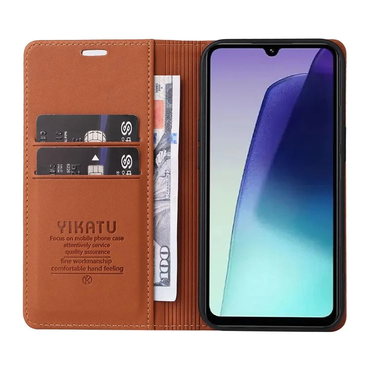 YIKATU YK-001 For Xiaomi Redmi 14C 4G Case Stand Leather Phone Cover Strong Magnetic Closure