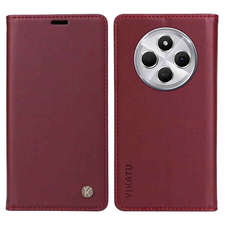 YIKATU YK-001 For Xiaomi Redmi 14C 4G Case Stand Leather Phone Cover Strong Magnetic Closure