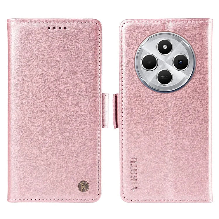 YIKATU YK-003 For Xiaomi Redmi 14C 4G Case Wallet Stand Leather Phone Cover Side Buckle