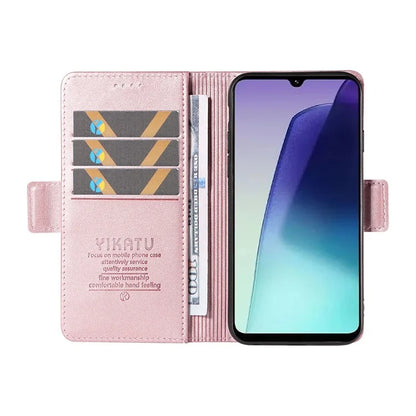 YIKATU YK-003 For Xiaomi Redmi 14C 4G Case Wallet Stand Leather Phone Cover Side Buckle