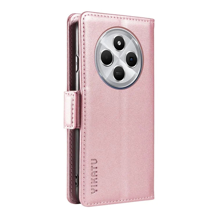 YIKATU YK-003 For Xiaomi Redmi 14C 4G Case Wallet Stand Leather Phone Cover Side Buckle