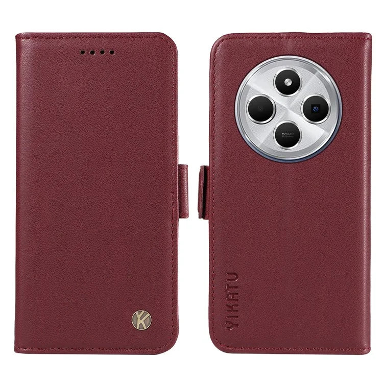 YIKATU YK-003 For Xiaomi Redmi 14C 4G Case Wallet Stand Leather Phone Cover Side Buckle