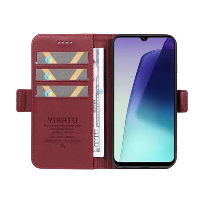 YIKATU YK-003 For Xiaomi Redmi 14C 4G Case Wallet Stand Leather Phone Cover Side Buckle