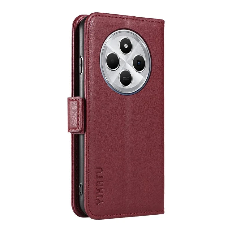 YIKATU YK-003 For Xiaomi Redmi 14C 4G Case Wallet Stand Leather Phone Cover Side Buckle