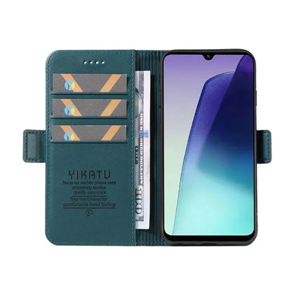 YIKATU YK-003 For Xiaomi Redmi 14C 4G Case Wallet Stand Leather Phone Cover Side Buckle
