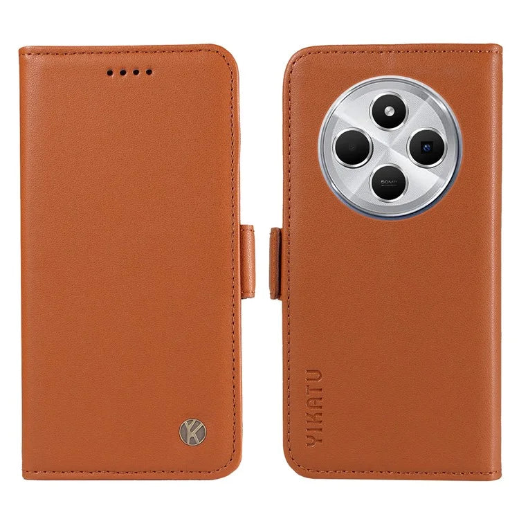 YIKATU YK-003 For Xiaomi Redmi 14C 4G Case Wallet Stand Leather Phone Cover Side Buckle