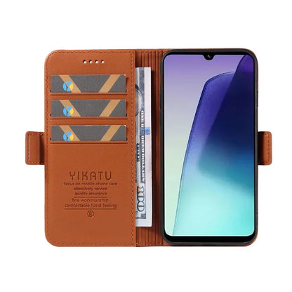 YIKATU YK-003 For Xiaomi Redmi 14C 4G Case Wallet Stand Leather Phone Cover Side Buckle