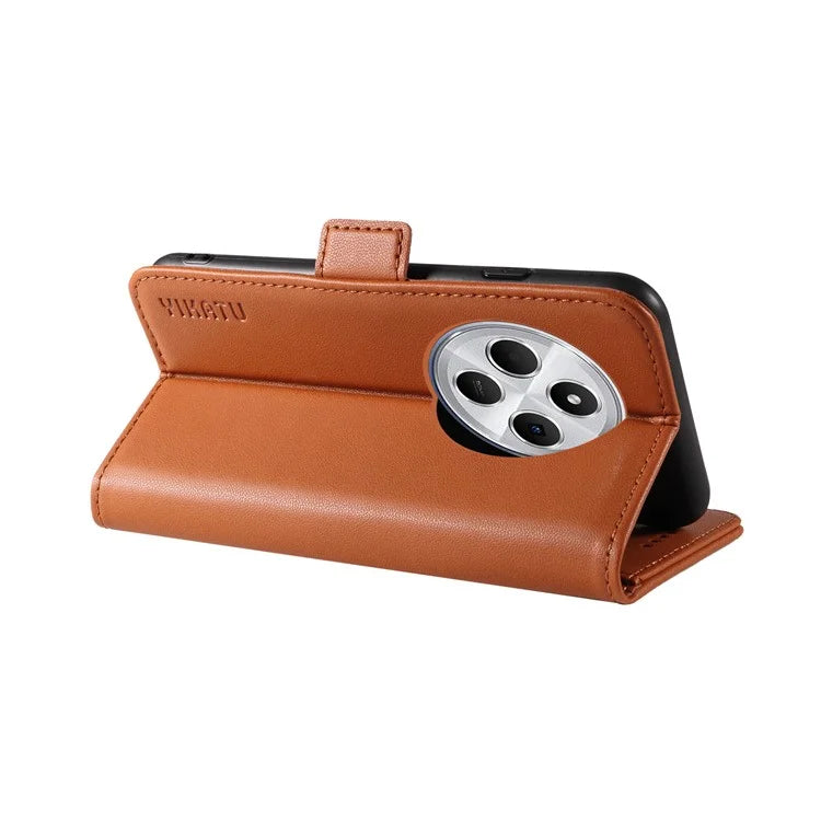 YIKATU YK-003 For Xiaomi Redmi 14C 4G Case Wallet Stand Leather Phone Cover Side Buckle