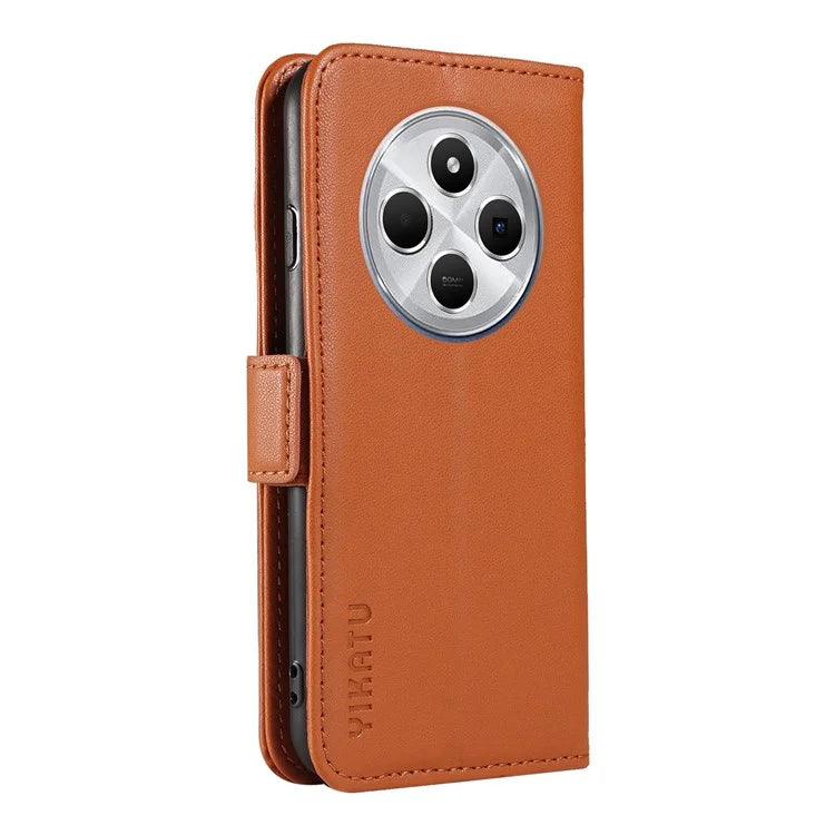 YIKATU YK-003 For Xiaomi Redmi 14C 4G Case Wallet Stand Leather Phone Cover Side Buckle