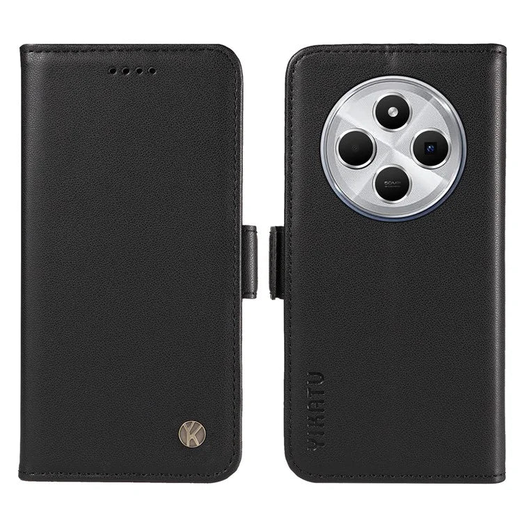 YIKATU YK-003 For Xiaomi Redmi 14C 4G Case Wallet Stand Leather Phone Cover Side Buckle