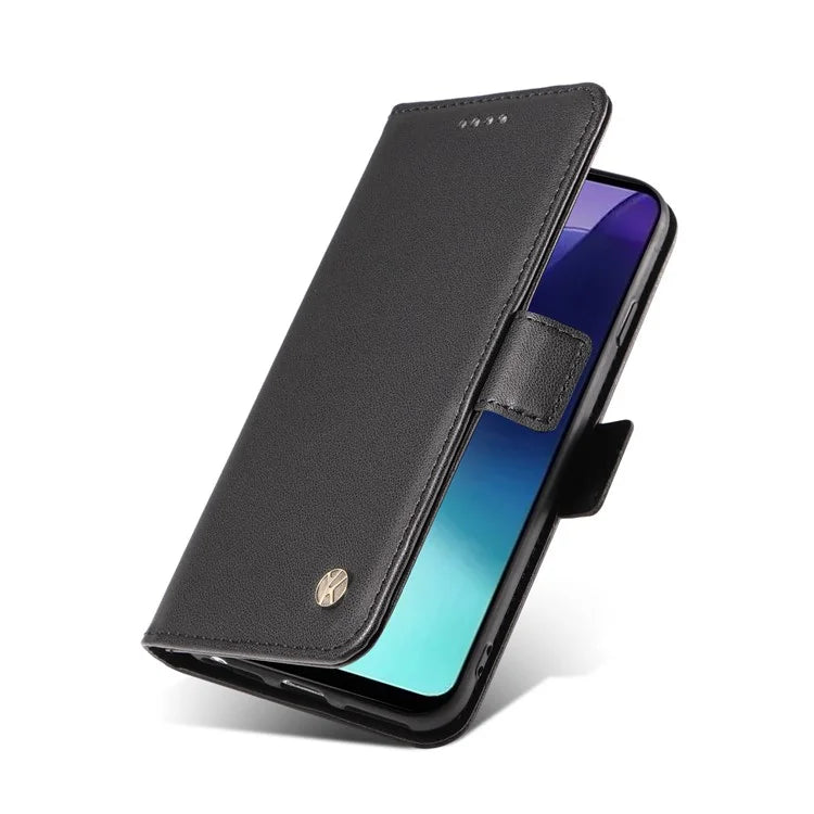YIKATU YK-003 For Xiaomi Redmi 14C 4G Case Wallet Stand Leather Phone Cover Side Buckle