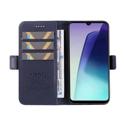 YIKATU YK-003 For Xiaomi Redmi 14C 4G Case Wallet Stand Leather Phone Cover Side Buckle