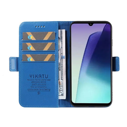 YIKATU YK-003 For Xiaomi Redmi 14C 4G Case Wallet Stand Leather Phone Cover Side Buckle