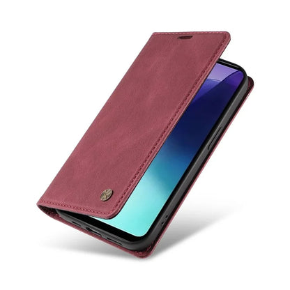 YIKATU YK-004 For Xiaomi Redmi 14C 4G Case Leather Skin-Touch Phone Cover Magnetic Auto-Absorbed