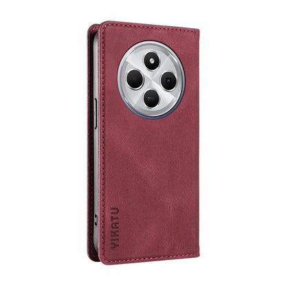 YIKATU YK-004 For Xiaomi Redmi 14C 4G Case Leather Skin-Touch Phone Cover Magnetic Auto-Absorbed
