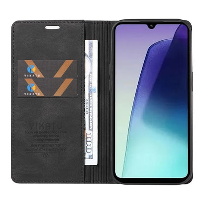 YIKATU YK-004 For Xiaomi Redmi 14C 4G Case Leather Skin-Touch Phone Cover Magnetic Auto-Absorbed