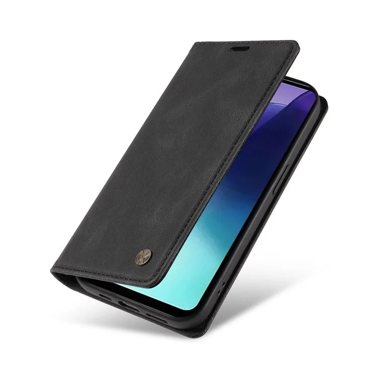 YIKATU YK-004 For Xiaomi Redmi 14C 4G Case Leather Skin-Touch Phone Cover Magnetic Auto-Absorbed