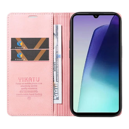 YIKATU YK-004 For Xiaomi Redmi 14C 4G Case Leather Skin-Touch Phone Cover Magnetic Auto-Absorbed