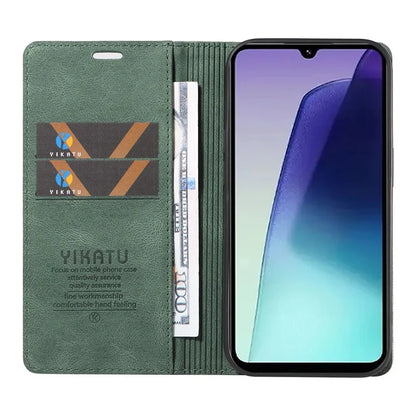 YIKATU YK-004 For Xiaomi Redmi 14C 4G Case Leather Skin-Touch Phone Cover Magnetic Auto-Absorbed
