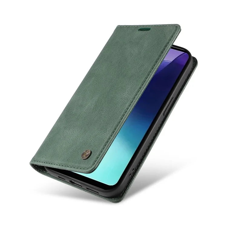 YIKATU YK-004 For Xiaomi Redmi 14C 4G Case Leather Skin-Touch Phone Cover Magnetic Auto-Absorbed