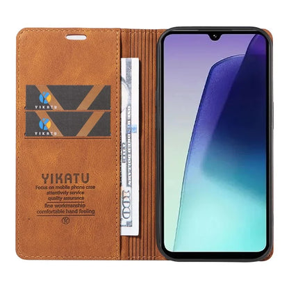 YIKATU YK-004 For Xiaomi Redmi 14C 4G Case Leather Skin-Touch Phone Cover Magnetic Auto-Absorbed
