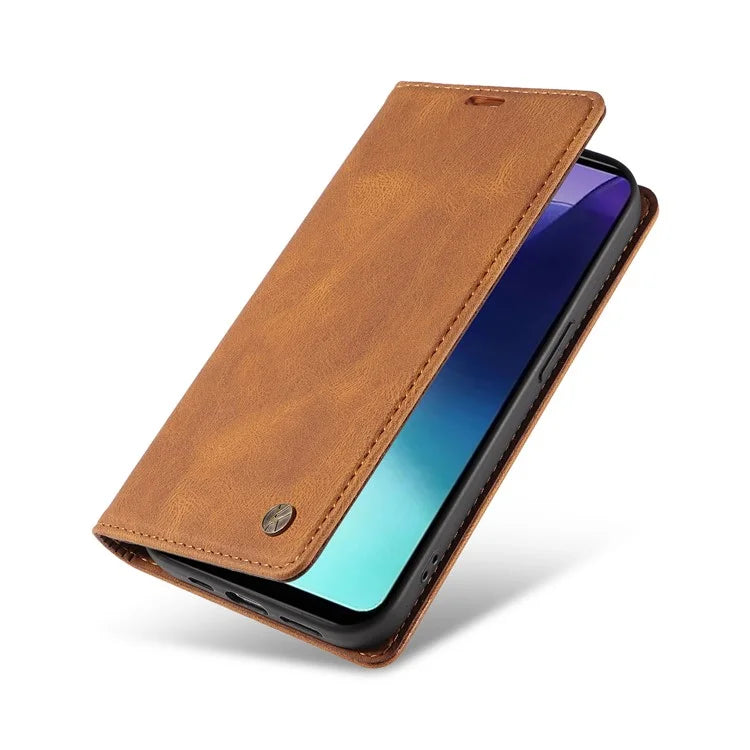YIKATU YK-004 For Xiaomi Redmi 14C 4G Case Leather Skin-Touch Phone Cover Magnetic Auto-Absorbed