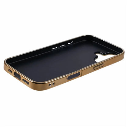 For iPhone 16 Case TPU + PC Sparkling Glitter Phone Back Cover