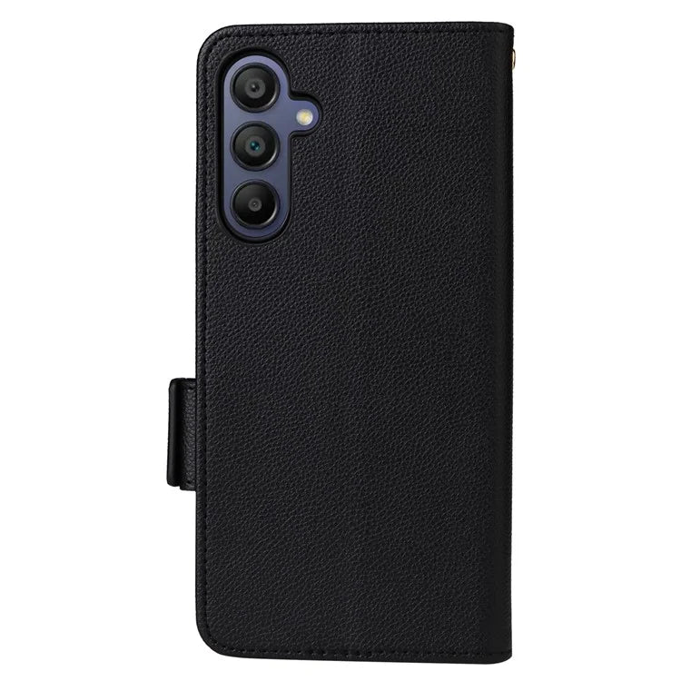 For Samsung Galaxy A16 5G Case Litchi Texture PU Leather Wallet Flip Phone Cover