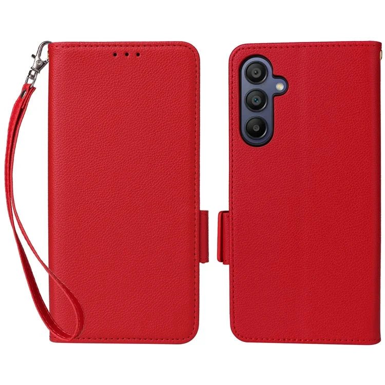 For Samsung Galaxy A16 5G Case Litchi Texture PU Leather Wallet Flip Phone Cover