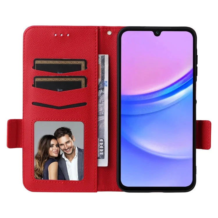 For Samsung Galaxy A16 5G Case Litchi Texture PU Leather Wallet Flip Phone Cover