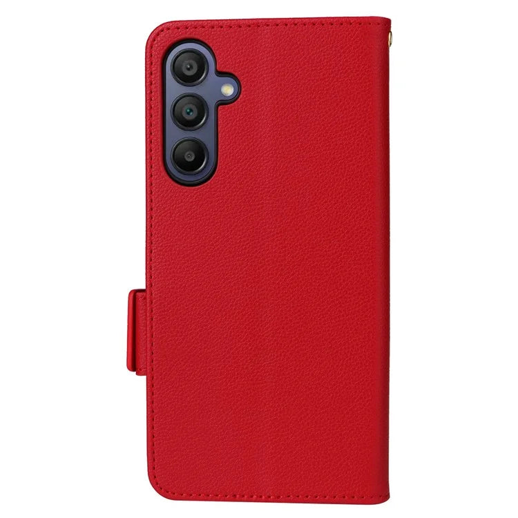 For Samsung Galaxy A16 5G Case Litchi Texture PU Leather Wallet Flip Phone Cover