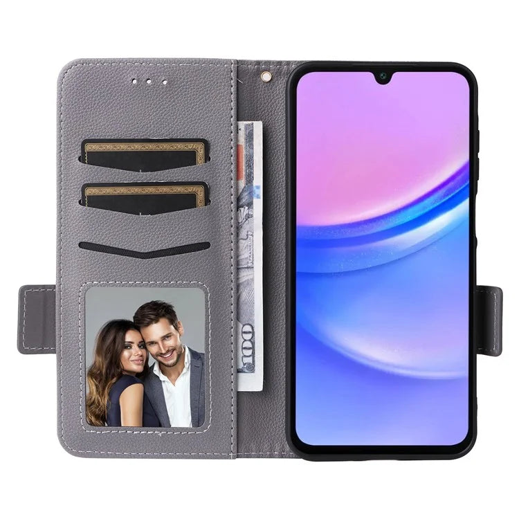 For Samsung Galaxy A16 5G Case Litchi Texture PU Leather Wallet Flip Phone Cover
