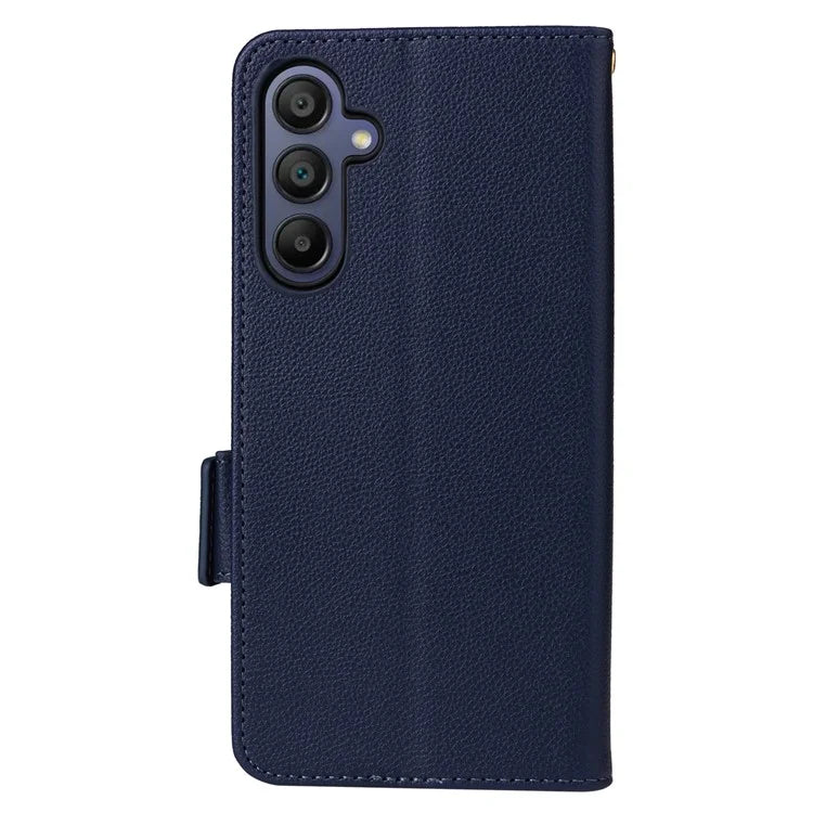 For Samsung Galaxy A16 5G Case Litchi Texture PU Leather Wallet Flip Phone Cover