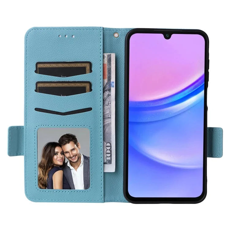 For Samsung Galaxy A16 5G Case Litchi Texture PU Leather Wallet Flip Phone Cover