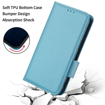 For Samsung Galaxy A16 5G Case Litchi Texture PU Leather Wallet Flip Phone Cover