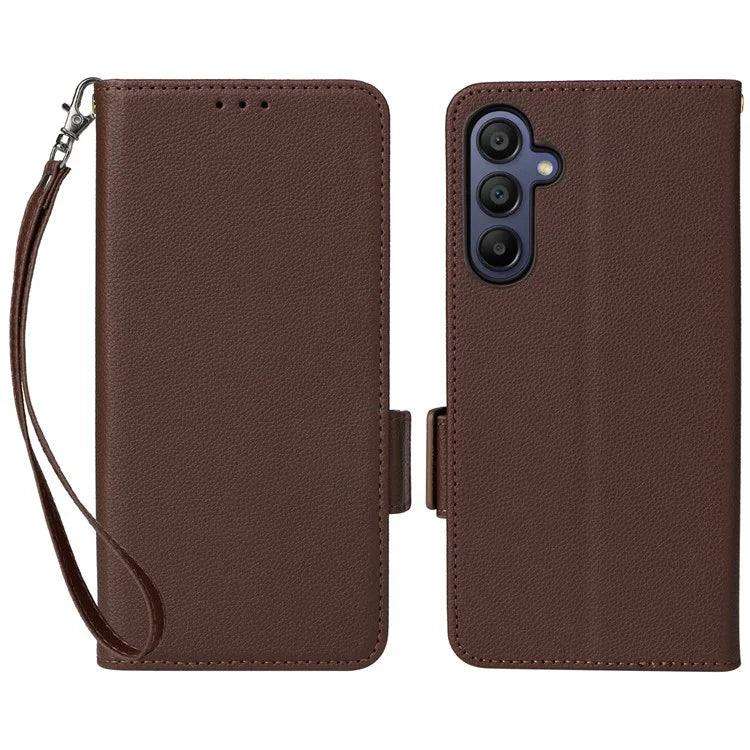 For Samsung Galaxy A16 5G Case Litchi Texture PU Leather Wallet Flip Phone Cover