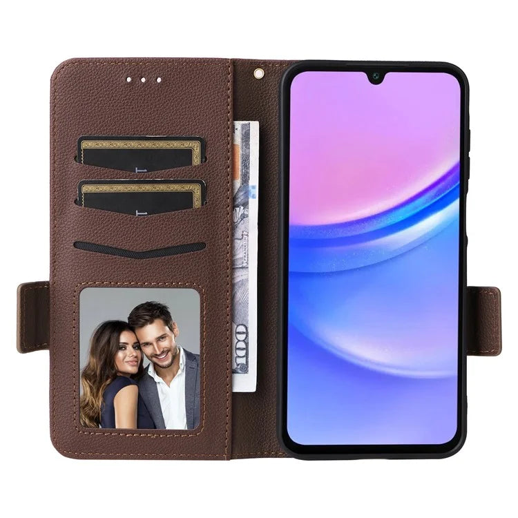 For Samsung Galaxy A16 5G Case Litchi Texture PU Leather Wallet Flip Phone Cover