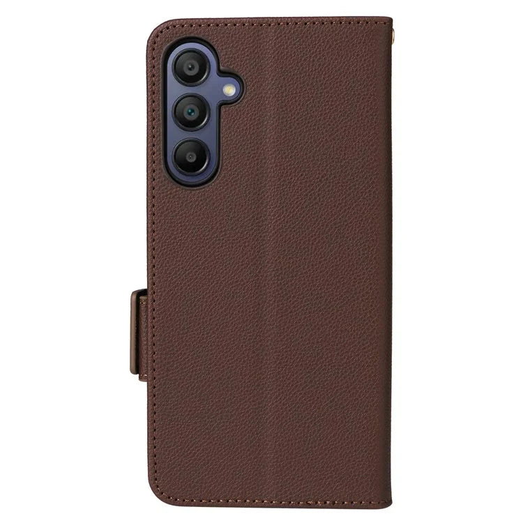 For Samsung Galaxy A16 5G Case Litchi Texture PU Leather Wallet Flip Phone Cover