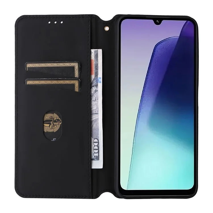 For Xiaomi Redmi 14C 4G Wallet Case Rhombus Imprinted Leather Phone Cover
