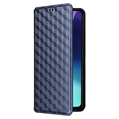 For Xiaomi Redmi 14C 4G Wallet Case Rhombus Imprinted Leather Phone Cover
