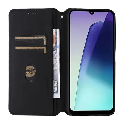 For Xiaomi Redmi 14C 4G Wallet Case Rhombus Imprinted Leather Phone Cover