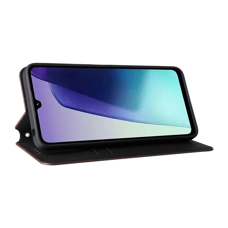 For Xiaomi Redmi 14C 4G Wallet Case Rhombus Imprinted Leather Phone Cover