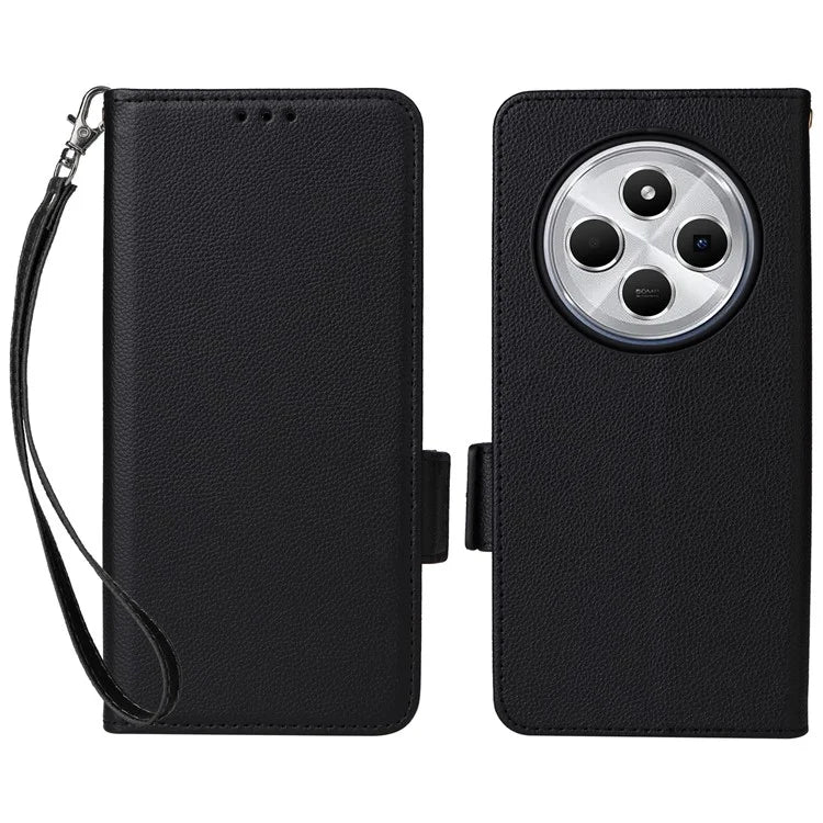 For Xiaomi Redmi 14C 4G Case Litchi Texture PU Leather Wallet Flip Phone Cover