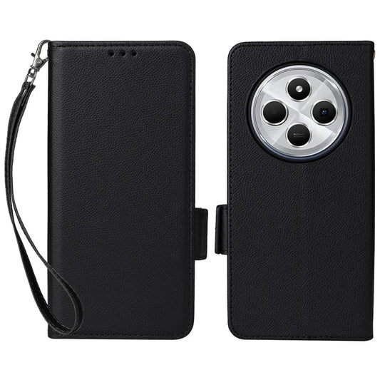 For Xiaomi Redmi 14C 4G Case Litchi Texture PU Leather Wallet Flip Phone Cover